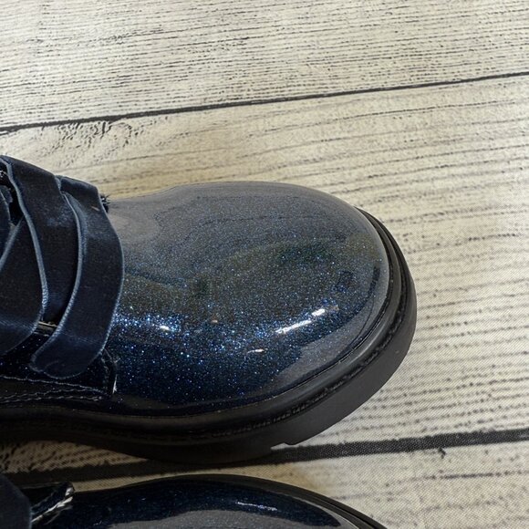NWT Dadwen Navy Glitter Boots Sz 31 - Picture 4 of 6